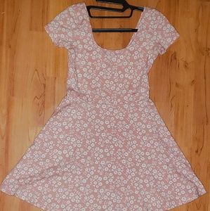 Pink floral dress